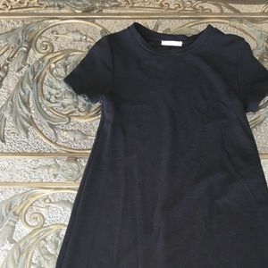 Zara black dress - t shirt dress - trafaluc